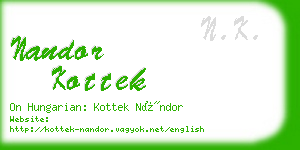 nandor kottek business card